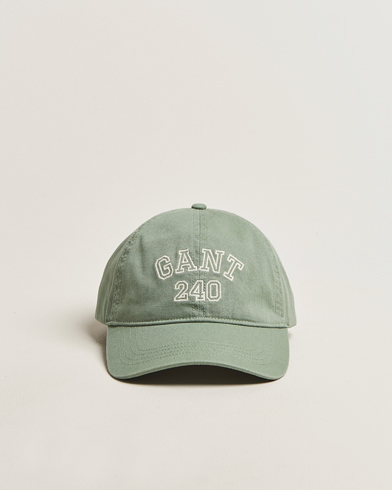 GANT 240 Mulberry Street Washed Canvas Cap Forest Green – Vert