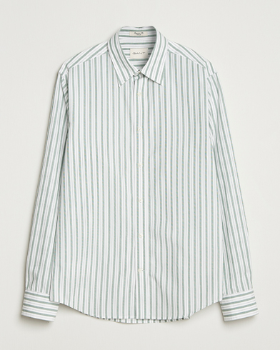 GANT Regular Fit Poplin Striped Shirt Forest Green – Vert