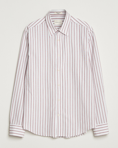 GANT Regular Fit Poplin Striped Shirt Plumped Red – Rouge