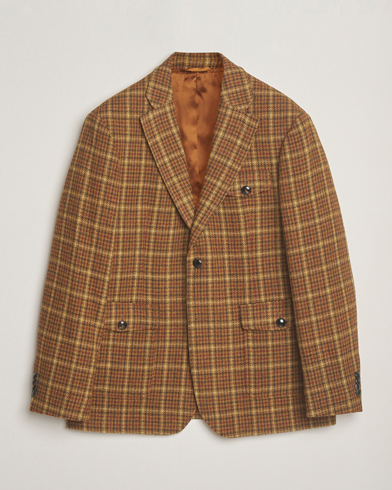 GANT Checked Tweed Blazer Peanut Butter – Marron