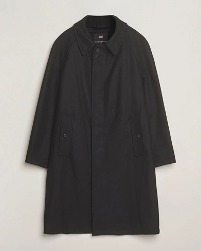 Gloverall Wool Mac Coat Black – Noir