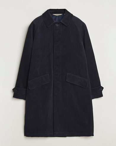 Aspesi Corduroy Raglan Coat Navy – Bleu