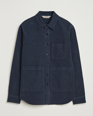 Aspesi Moleskine Utility Shirt Navy – Bleu