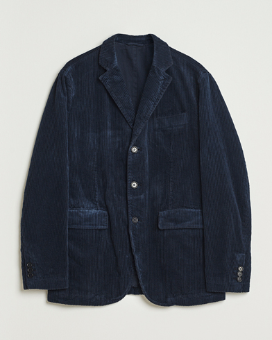 Aspesi Corduroy Blazer Navy – Bleu