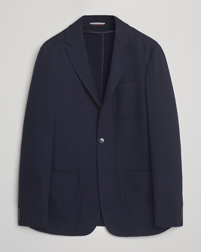 Canali Cotton/Cashmere Jersey Blazer Navy – Bleu