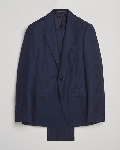 Canali Capri Wool Suit Navy – Bleu