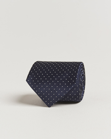 Canali Micro Dot Silk Tie Navy – Bleu