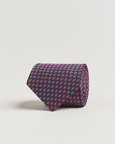 Canali Jacquard Silk Tie Navy/Pink – Bleu