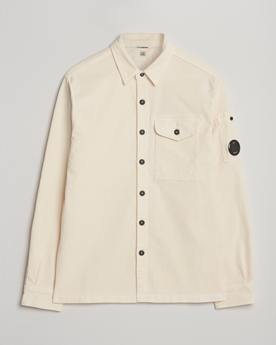 C.P. Company Corduroy Lens Overshirt White – Blanc