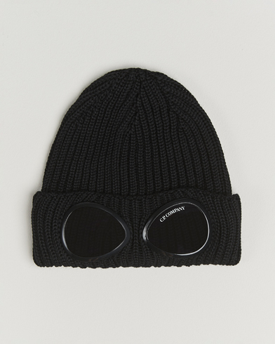 C.P. Company Knitted Merino Goggle Beanie Black – Noir