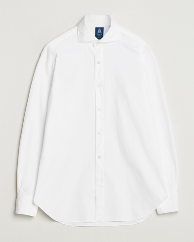 Finamore Napoli Gaeta Flannel Sport Shirt White – Blanc