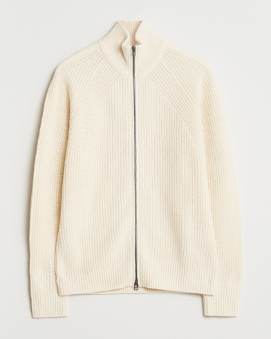 Forét Delta Wool Zip Knit Cloud – Blanc