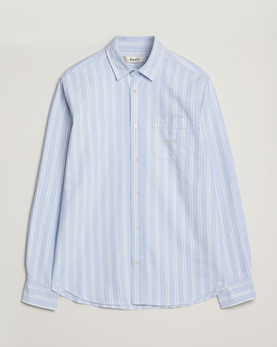 Forét Juno Embroidered Oxford Shirt Light Blue Stripe – Bleu
