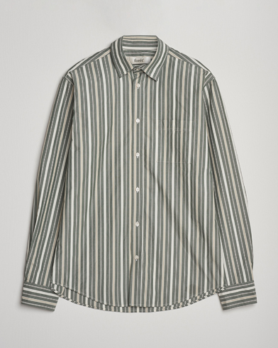 Forét Maple Poplin Shirt Dark Green Stripe – Vert