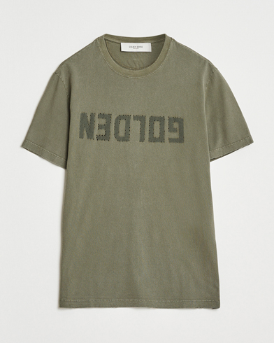 Golden Goose Cotton Logo T-Shirt Dusty Olive – Vert