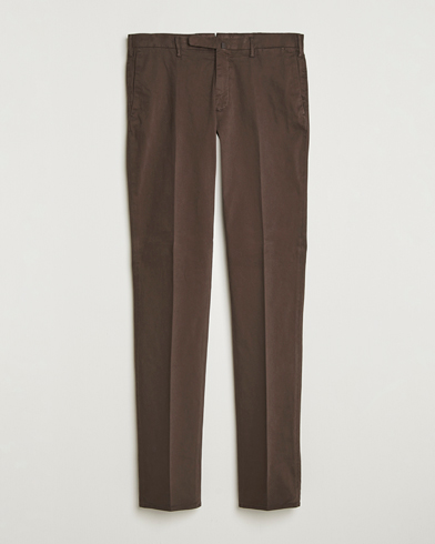 Incotex Slim Fit Cotton Stretch Chinos Dark Brown – Marron