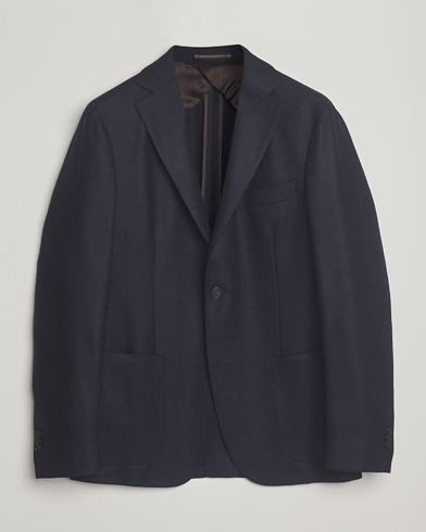 Incotex Wool/Cashmere Blazer Navy – Bleu