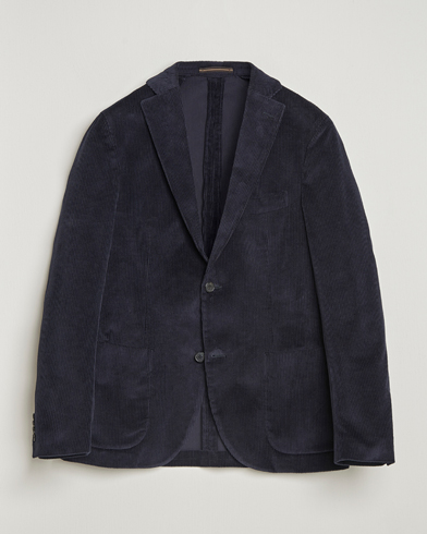 Incotex Corduroy Blazer Navy – Bleu