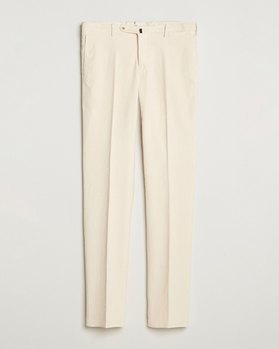 Incotex Regular Fit Moleskine Trousers Off White – Blanc