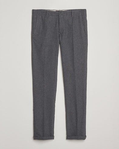 Incotex Slim Fit Washed Flannel Slacks Grey Melange – Gris
