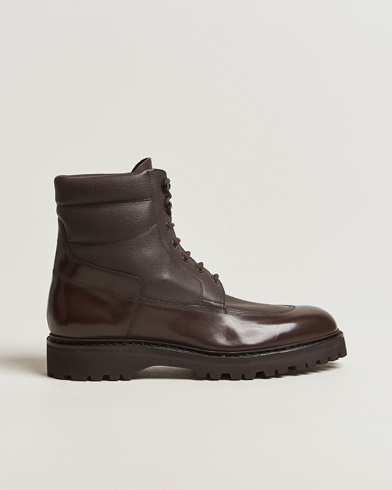 John Lobb Peak Lined Boots Dark Brown – Marron