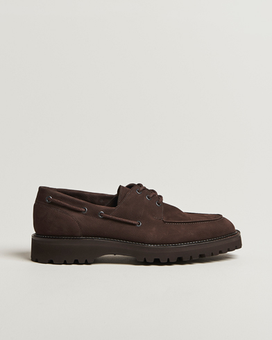 John Lobb Tide Moc Toe Derby Dark Brown Nubuck – Marron
