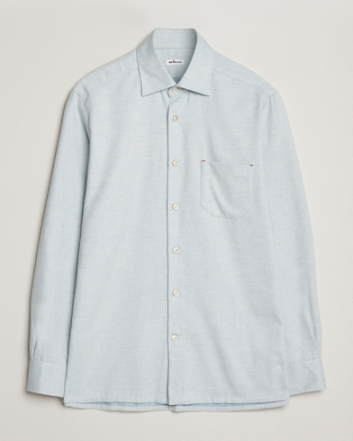 Kiton Cotton Flannel Sport Shirt Light Blue – Bleu