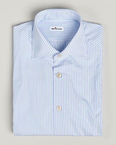 Kiton Cotton Dress Shirt Light Blue Stripe – Bleu