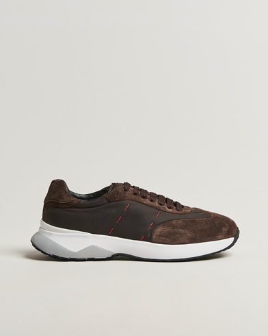 Kiton Luxury Running Sneakers Dark Brown Suede – Marron