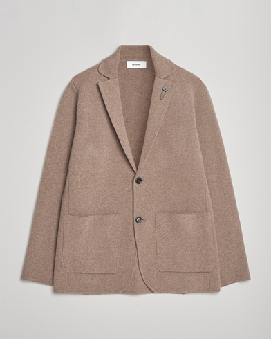 Lardini Knitted Wool Blazer Brown – Marron