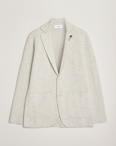 Lardini Knitted Wool Blazer Light Grey – Gris