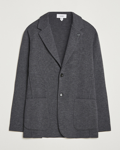 Lardini Knitted Wool Blazer Dark Grey – Gris