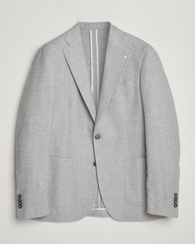 L.B.M. 1911 Jack Herringbone Cotton Blazer Light Grey – Gris