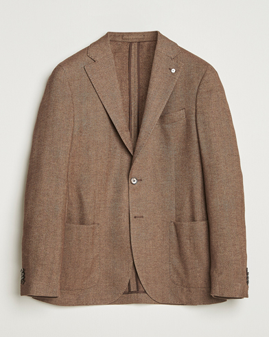 L.B.M. 1911 Jack Herringbone Cotton Blazer Brown – Marron
