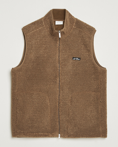 LES DEUX Creed Teddy Vest Teak – Marron