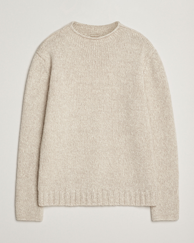 Massimo Alba Cashmere/Silk Knitted Sweater Snow – Beige