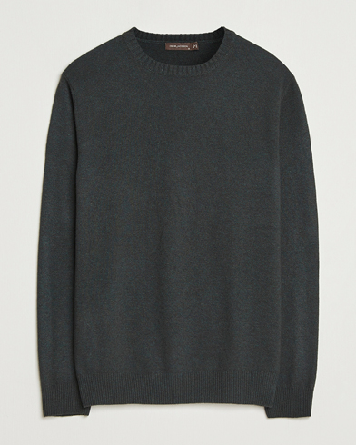 Oscar Jacobson Valter Wool/Cashmere Round Neck Green – Vert