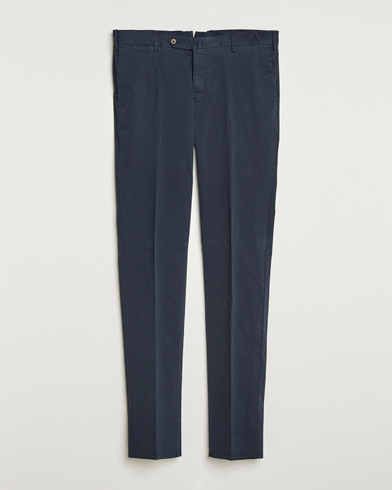 PT01 Slim Fit Cotton/Stretch Trousers Navy – Bleu