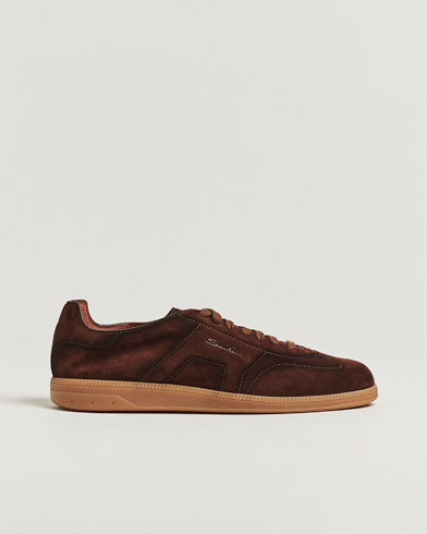 Santoni Oly Sneakers Dark Brown Suede – Marron