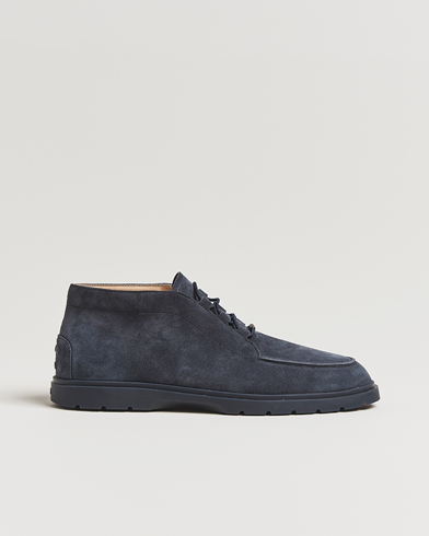 Tod's Polacco Moc Desert Boots Navy Suede – Bleu