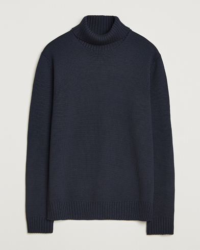 Zanone Virgin Merino Wool Rollneck Navy – Bleu