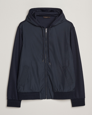 Zanone Full Zip Hybrid Jacket Navy – Bleu