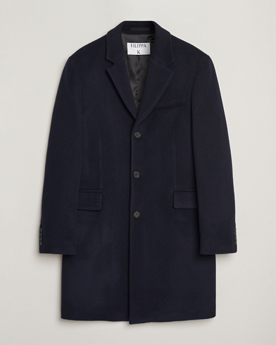 Filippa K William Wool Coat Navy – Bleu