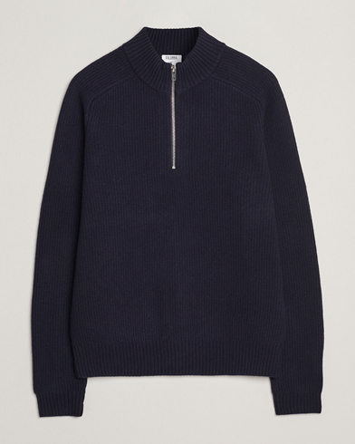 Filippa K Ribbed Wool Half Zip Navy – Bleu