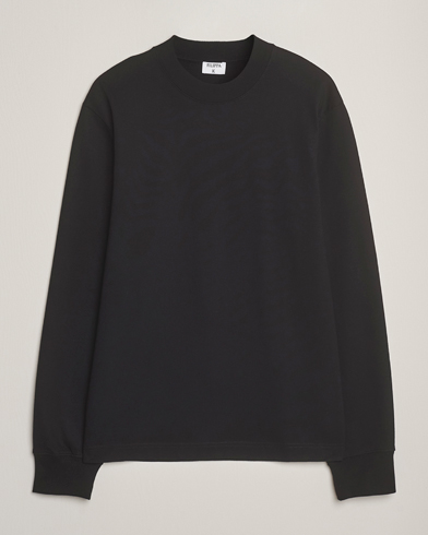 Filippa K Heavy Cotton Mock Neck Long Sleeve T-Shirt Black – Noir