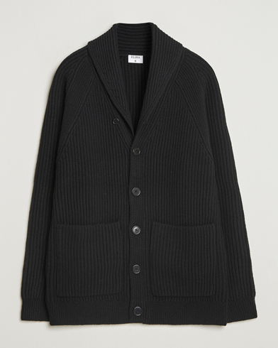 Filippa K Wool Shawl Collar Cardigan Black – Noir