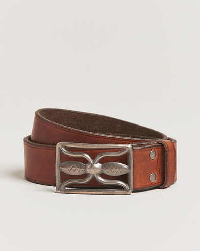 RRL Hawkins Belt Vintage Brown – Marron