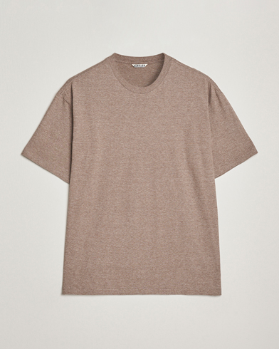 Auralee Seamless Crew Neck T-Shirt Top Brown – Marron