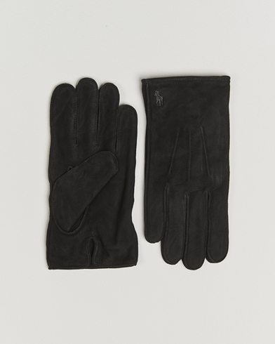 Polo Ralph Lauren Suede Gloves Black – Noir