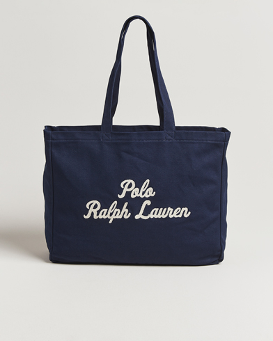 Polo Ralph Lauren Canvas Logo Tote Bag Newport Navy – Bleu